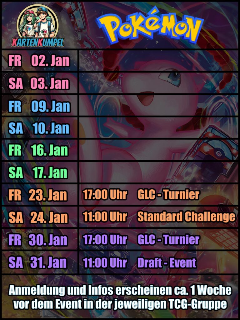 Eventplan Pokemon Januar 2026